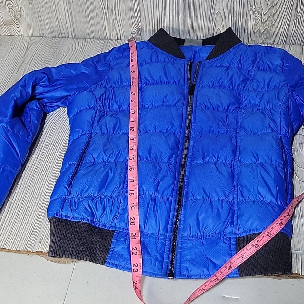 Athleta Puffer Bomber Jacket Blue Goose Down Women's Small - Picture 7 of 10